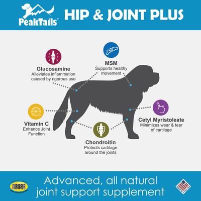 Show full view: PeakTails Arthrix Hip & Joint Plus Dog Supplement, 150 count slide 3 of 8