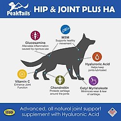 PeakTails Arthrix Hip & Joint Plus HA Dog Supplement, 90 count slide 2 of 6