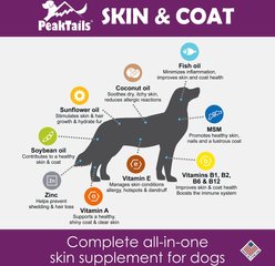 PeakTails Dermatrix Skin & Coat Dog Supplement, 150 count slide 2 of 6