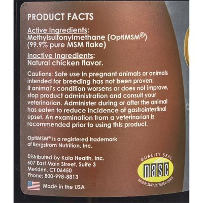 Show full view: PeakTails MSM Chicken Flavored Powder Supplement for Dogs, 1-lb tub slide 4 of 6