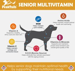PeakTails Senior Multivitamin Tablet Supplement for Dogs, 150 count slide 2 of 6