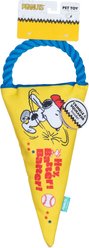 PEANUTS Athlete Flattie Fan Banner & Rope Squeaky Plush Dog Toy