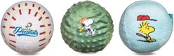 PEANUTS Athlete Multi-Material Ball Squeaky Plush Dog Toys, 3 count slide 2 of 5