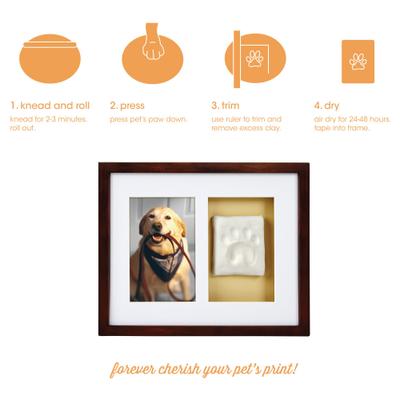 Show full view: Pearhead Pawprints Dog & Cat Wall Frame & Impression Kit, Espresso slide 4 of 11