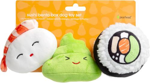 Show full view: Pearhead Sushi Bento Dog Toys, 3 count slide 7 of 8