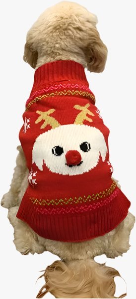 Show full view: Pebot Abby Holiday Dog & Cat Sweater, Red, Medium slide 1 of 3
