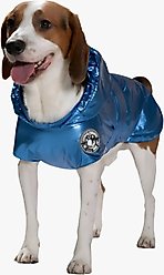 Pebot Alita Hooded Dog & Cat Raincoat, Metallic Blue, 18