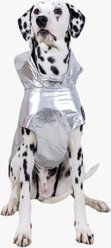 Pebot Alita Hooded Dog & Cat Raincoat, Silver, 10
