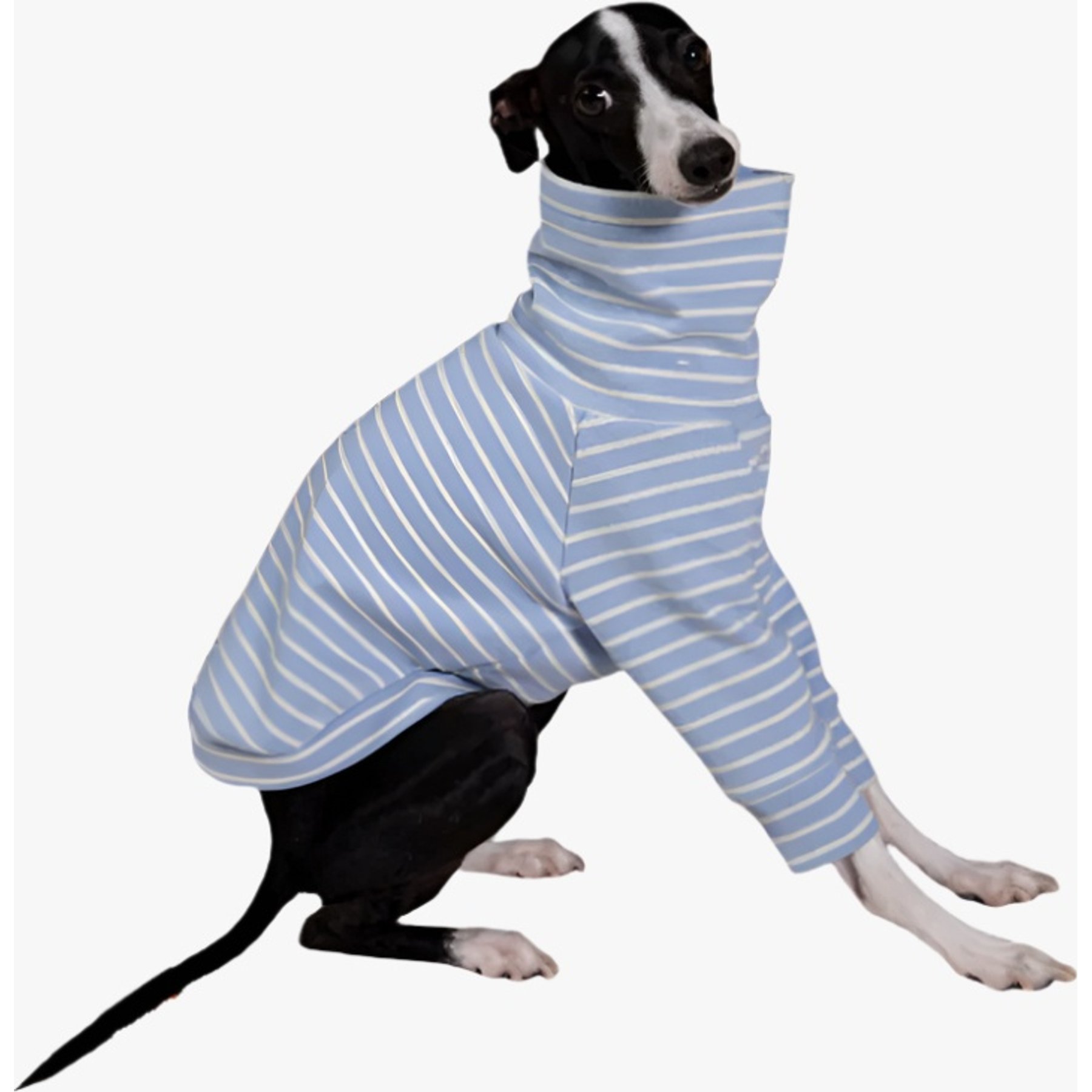 Pebot Buttercup Dog & Cat Fleece, Blue / White Stripe, 18