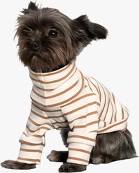 Pebot Buttercup Dog & Cat Fleece, Brown / Ivory Stripe, 26