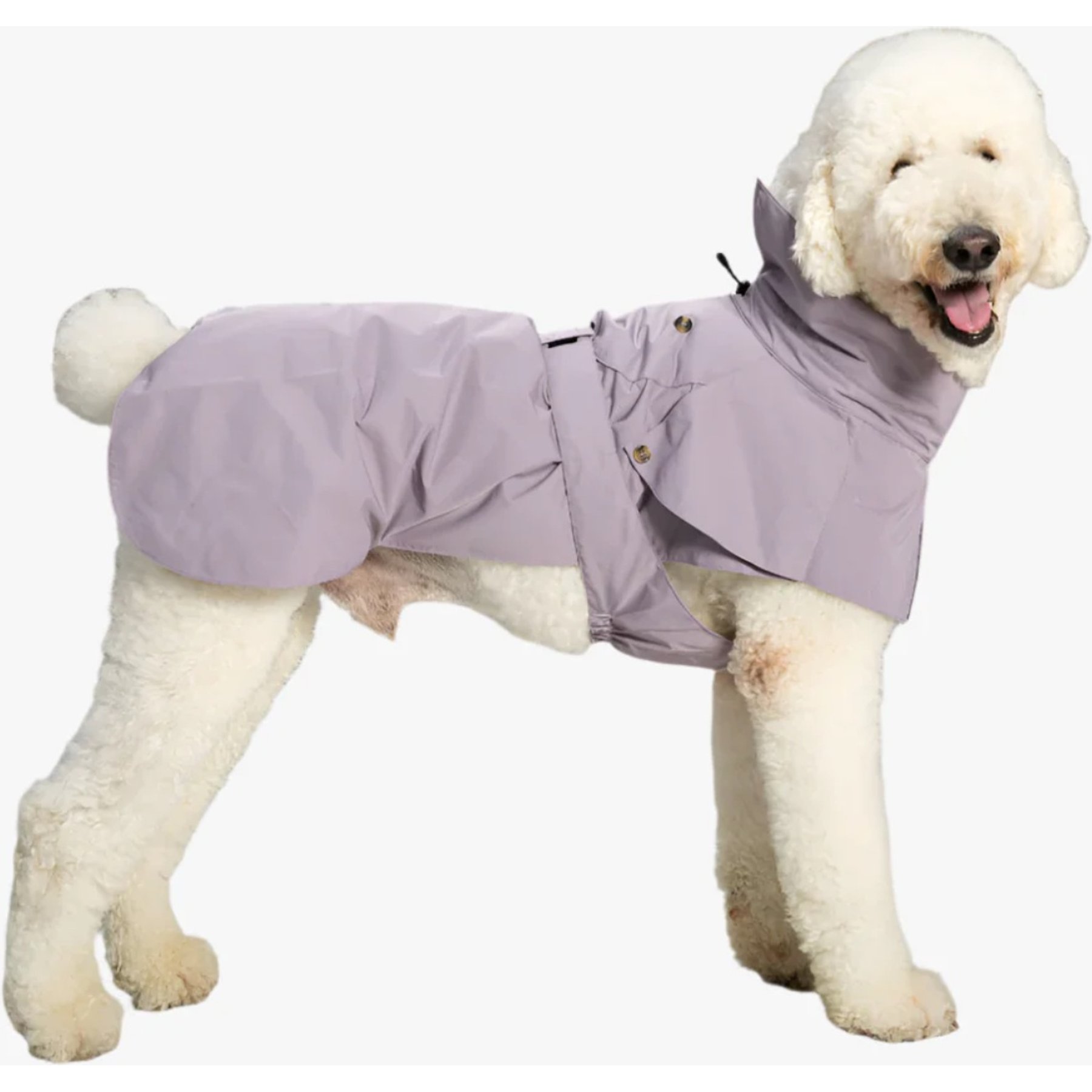 Pebot Cyberry Dog & Cat Windbreaker Trench, Lilac, 12