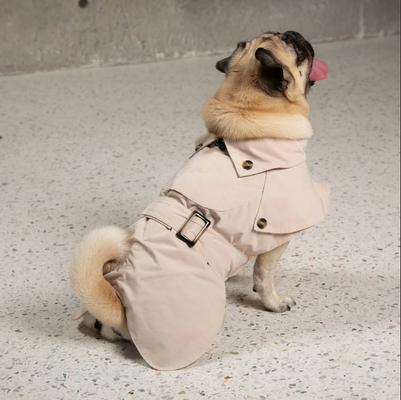 Show full view: Pebot Cyberry Dog & Cat Windbreaker Trench, Tan, 10 slide 2 of 6