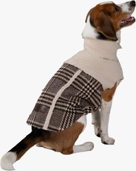 Pebot Grover Dog & Cat Vest, Brown Plaid, 22