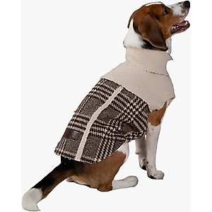 Pebot Grover Dog & Cat Vest, Brown Plaid, 26