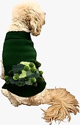 Pebot Moss Dog & Cat Sweater, Forest Green, 10