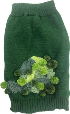 Show full view: Pebot Moss Dog & Cat Sweater, Forest Green, 12 slide 2 of 3