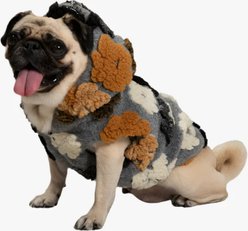 Pebot Poppy Reversible Dog & Cat Vest, Black Floral, 24