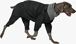 Pebot Royal Dog & Cat Jumpsuit, Dark Grey Herringbone, 24