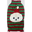 Show in main carousel: Pebot Sebby Holiday Dog & Cat Sweater, Red / Green Stripe, Medium slide 4 of 4