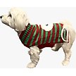 Show in main carousel: Pebot Sebby Holiday Dog & Cat Sweater, Red / Green Stripe, Medium slide 3 of 4