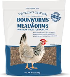 Pecking Order Boonworms & Mealworms Chicken treat, 28-oz bag