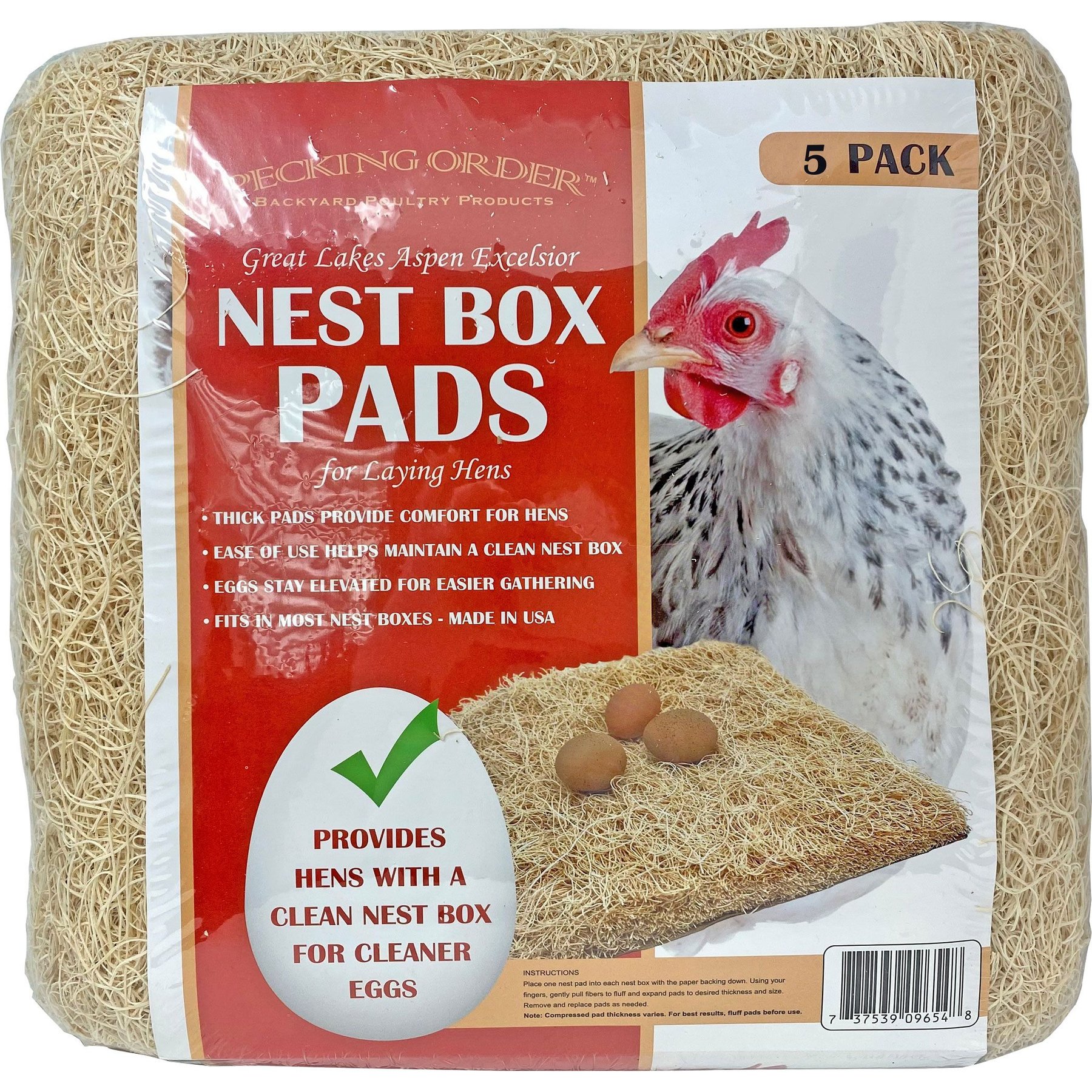 Pecking Order Chicken Nest Box Pads, 5 count