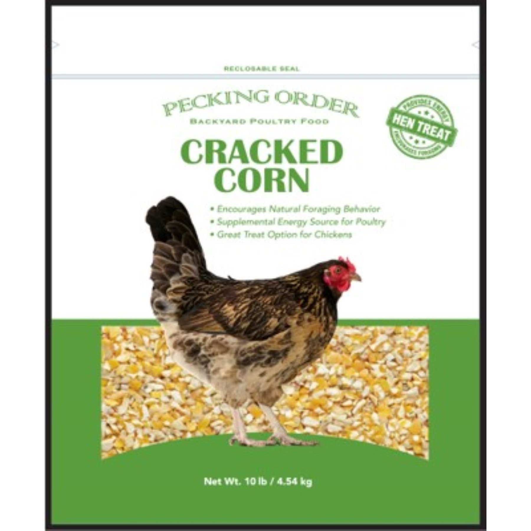 Pecking Order Cracked Corn Chicken Treats, 10-lb bag