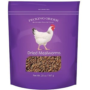 Pecking Order Dried Mealworms Poultry Treat, 20-oz bag
