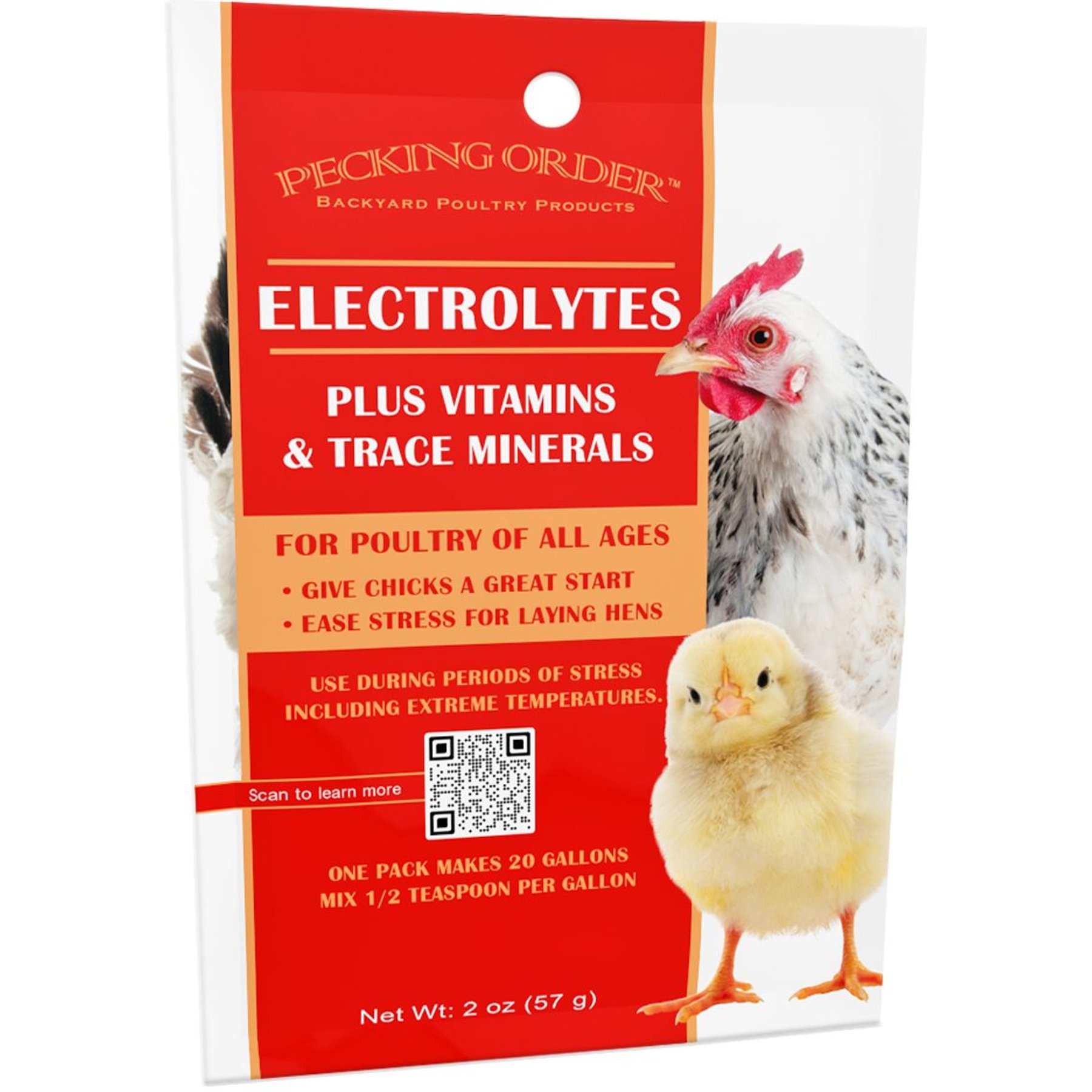 Pecking Order Electrolyte Formula Chicken Supplement, 2-oz jar