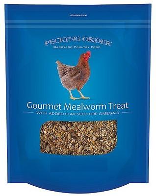 Show full view: Pecking Order Gourmet Mealworm Chicken Treat, 3-lb bag slide 1 of 1