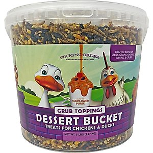 Pecking Order Grub Toppings Dessert Bucket Chicken Treats, 5-lb bag