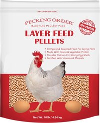 Pecking Order Layer Feed Pellets Chicken Feed, 10-lb bag