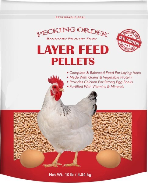 Pecking Order Layer Feed Pellets Chicken Feed, 10-lb bag