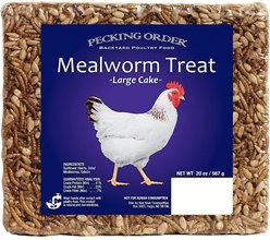 Pecking Order Mealworm Mini Cake Chicken Treat, 20-oz bag