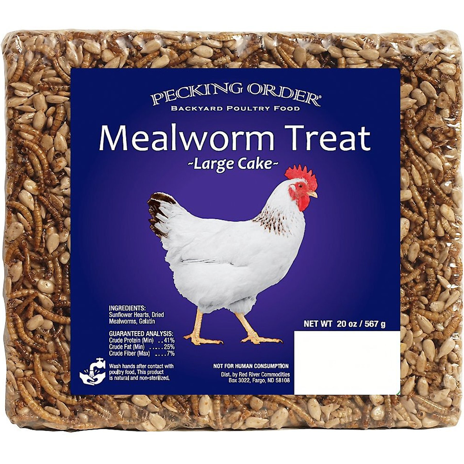 Pecking Order Mealworm Mini Cake Chicken Treat, 20-oz bag