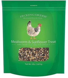 Pecking Order Mealworm & Sunflower Chicken Treat, 8-lb bag