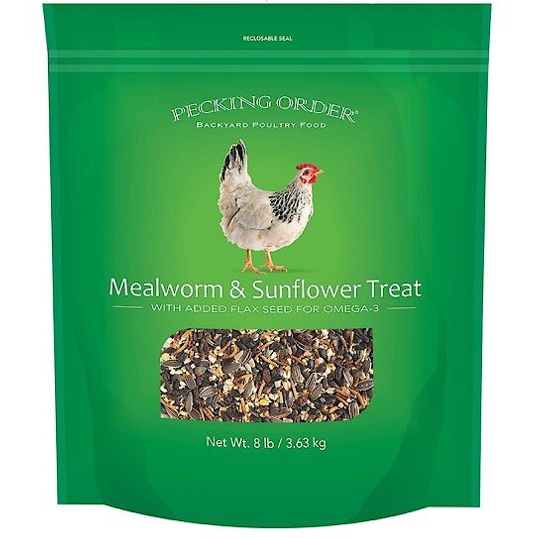 Pecking Order Mealworm & Sunflower Chicken Treat, 8-lb bag