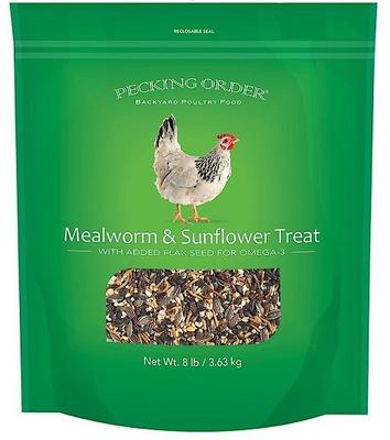 Show full view: Pecking Order Mealworm & Sunflower Chicken Treat, 8-lb bag slide 1 of 2