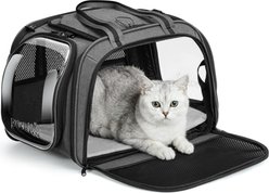 Pecute Bubble Carry Handle Bag Dog & Cat Carrier, Medium: 17-in, Gray