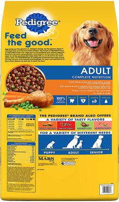 Show full view: Pedigree Adult Complete Nutrition Chicken Flavor Dry Dog Food + Homestyle Meals Prime Rib, Rice & Vegetable Flavor in Gravy & Roasted Chicken, Rice & Vegetable Flavor in Gravy Canned Soft Wet Food Variety Pack slide 3 of 10