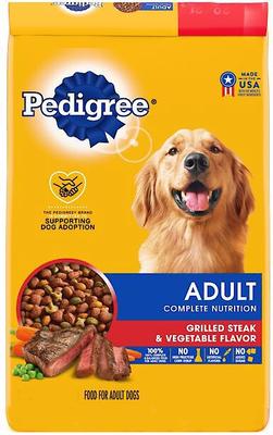 Show full view: Pedigree Adult Complete Nutrition Steak Flavor Dry Dog Food + Choice Cuts In Gravy Canned Soft Wet Food, with Beef slide 2 of 10