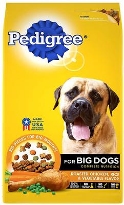 Show full view: Pedigree Big Dogs Adult Complete Nutrition Large Breed Roasted Chicken Flavor Dry Dog Food + Choice Cuts In Gravy Country Stew & Chicken & Rice Flavor Canned Wet Food Variety Pack slide 2 of 9
