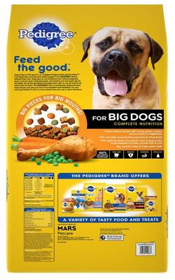 Show full view: Pedigree Big Dogs Adult Complete Nutrition Large Breed Roasted Chicken Flavor Dry Dog Food + Choice Cuts In Gravy Country Stew & Chicken & Rice Flavor Canned Wet Food Variety Pack slide 3 of 9