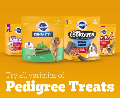Show full view: Pedigree Canine Cookout Beef Flavored High-Protein Adult Meaty Sticks Soft Dog Treats, 5.36-oz pouch slide 10 of 11