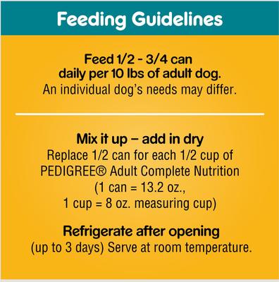 Show full view: Pedigree Choice Cuts in Gravy Chicken & Rice Flavor Adult Canned Wet Dog Food, 13.2-oz can, case of 12 slide 10 of 12