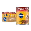 Pedigree Choice Cuts in Gravy Steak & Vegetable Flavor Adult Canned Wet Dog Food 13.2-oz can, case of 12