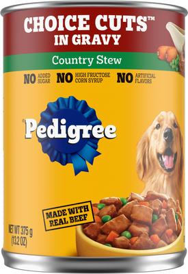 Show full view: Pedigree Choice Cuts in Gravy Steak & Vegetable Flavor + Country Stew Canned Dog Food slide 6 of 10