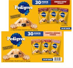 Pedigree Choice Cuts in Gravy Variety Pack + Chopped Ground Dinner Variety Pack Adult Wet Dog Food Pouches