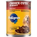 Pedigree Choice Cuts In Gravy with Beef Canned Soft Wet Dog Food, 13.2-oz can, case of 12