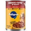 Pedigree Choice Cuts In Gravy with Beef Canned Soft Wet Dog Food, 22-oz can, case of 12